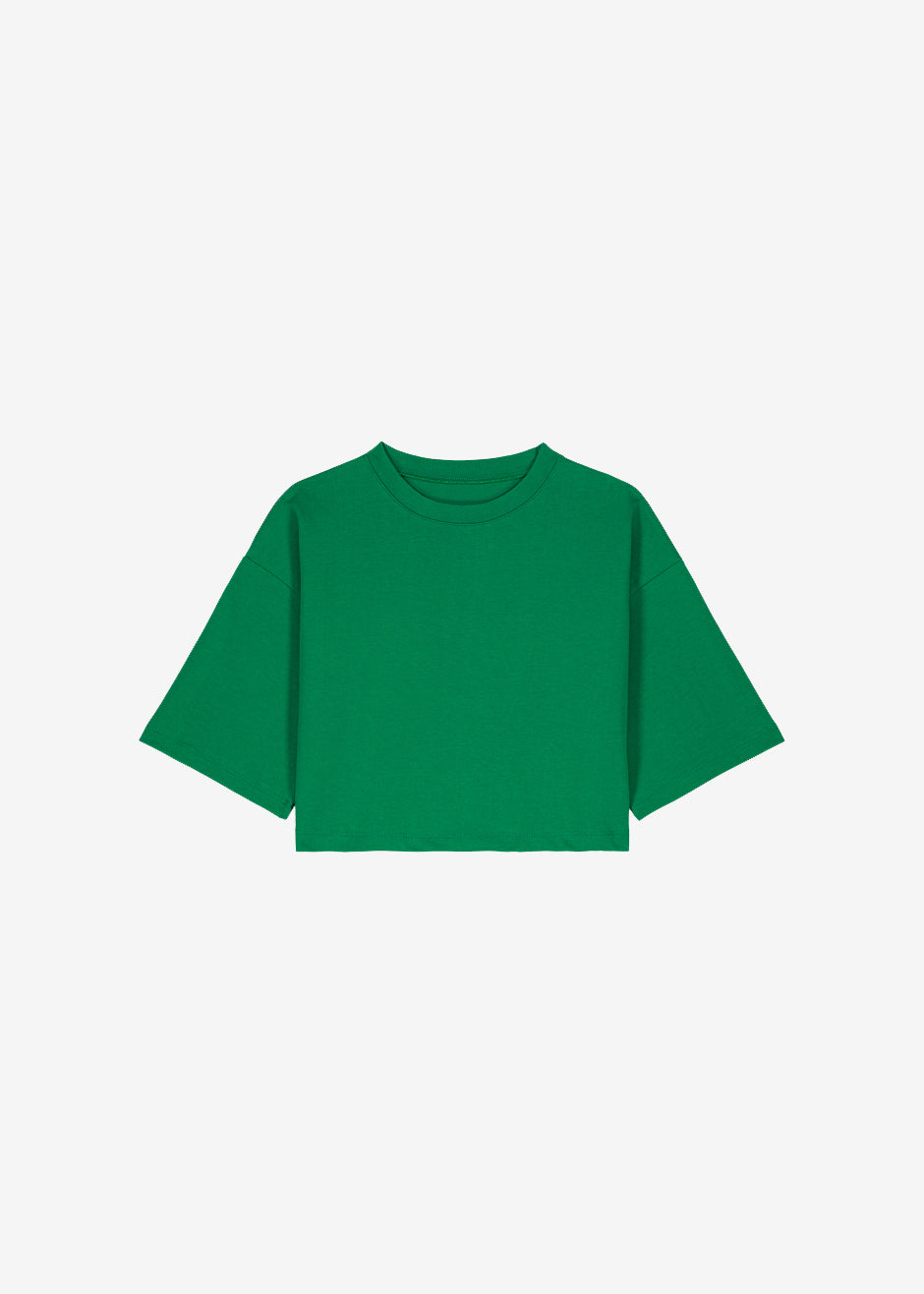 Karina Cropped T-Shirt - Green - 6