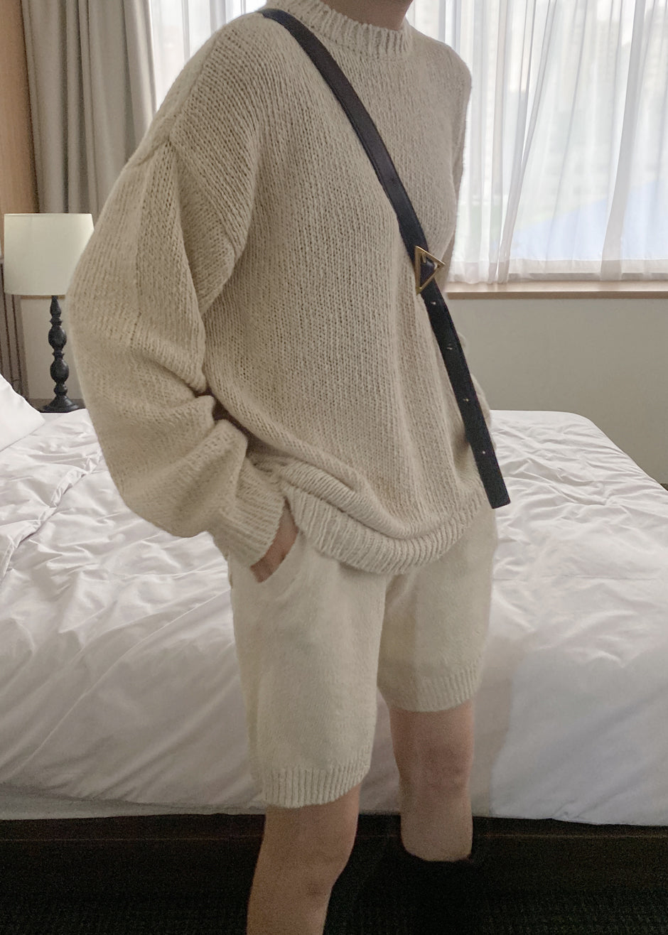 Ode Knit Shorts - Cream - 9
