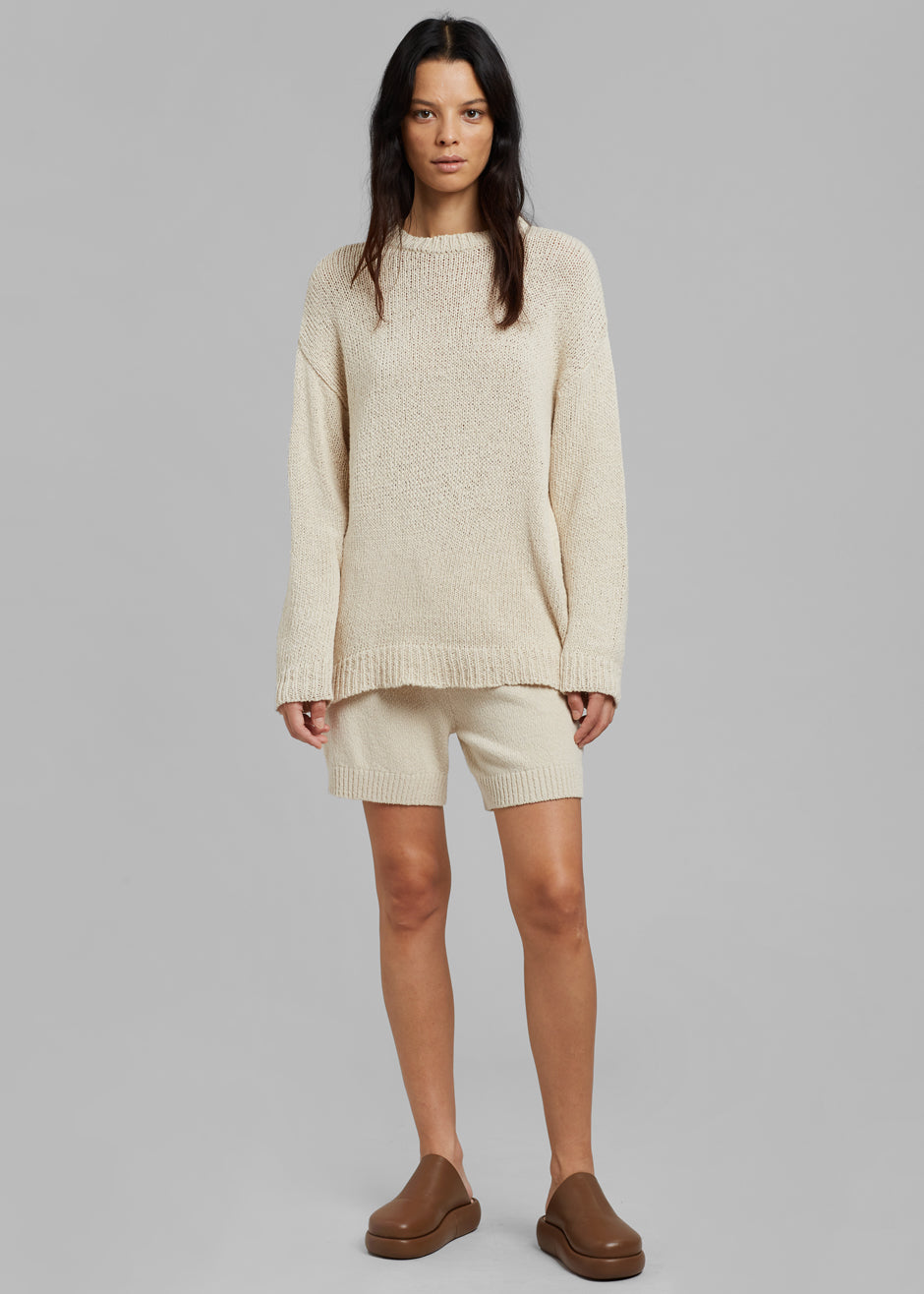 Ode Knit Shorts - Cream - 7