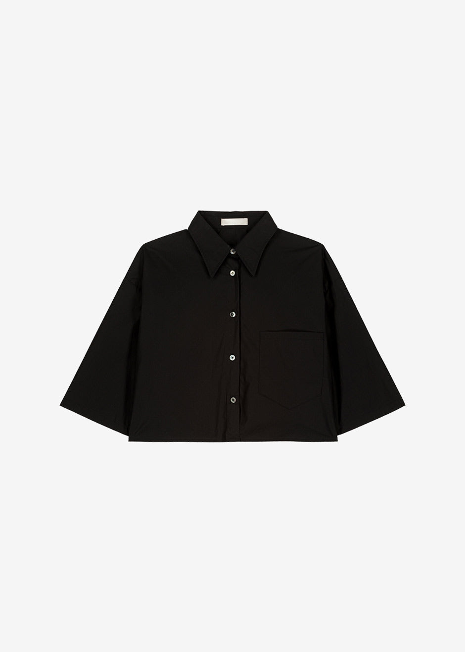 Odem Cropped Shirt - Black - 9