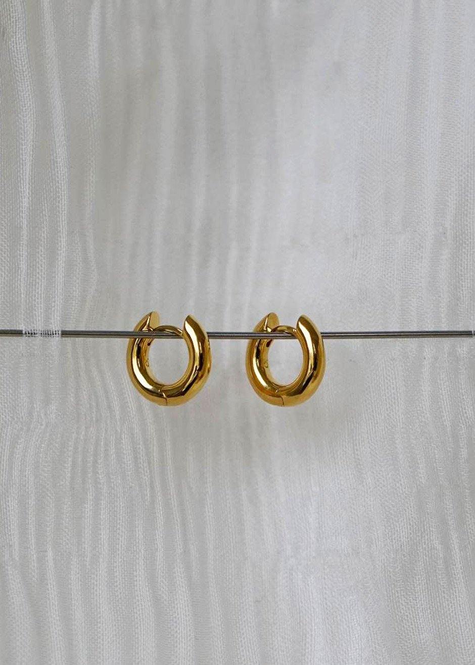 Otiumberg Small Chunky Hoops - Gold - 4