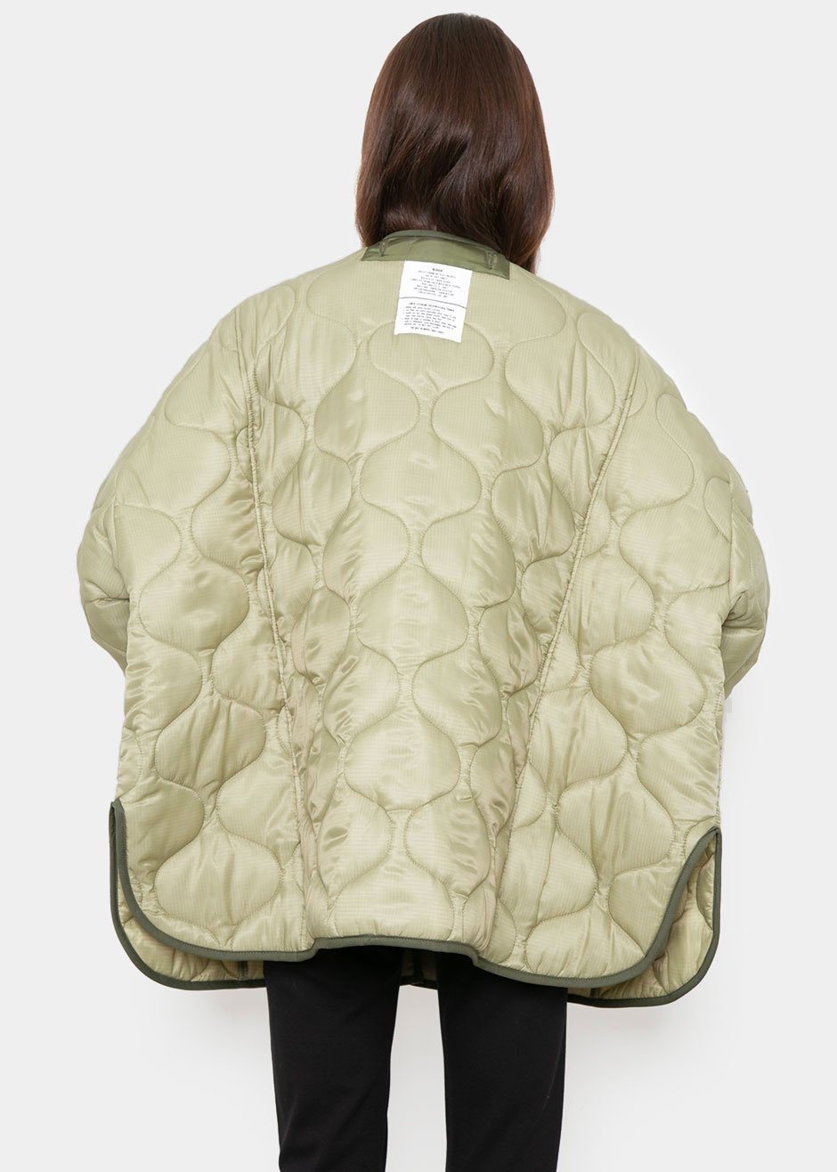 Teddy Quilted Jacket - Moss Green - 8