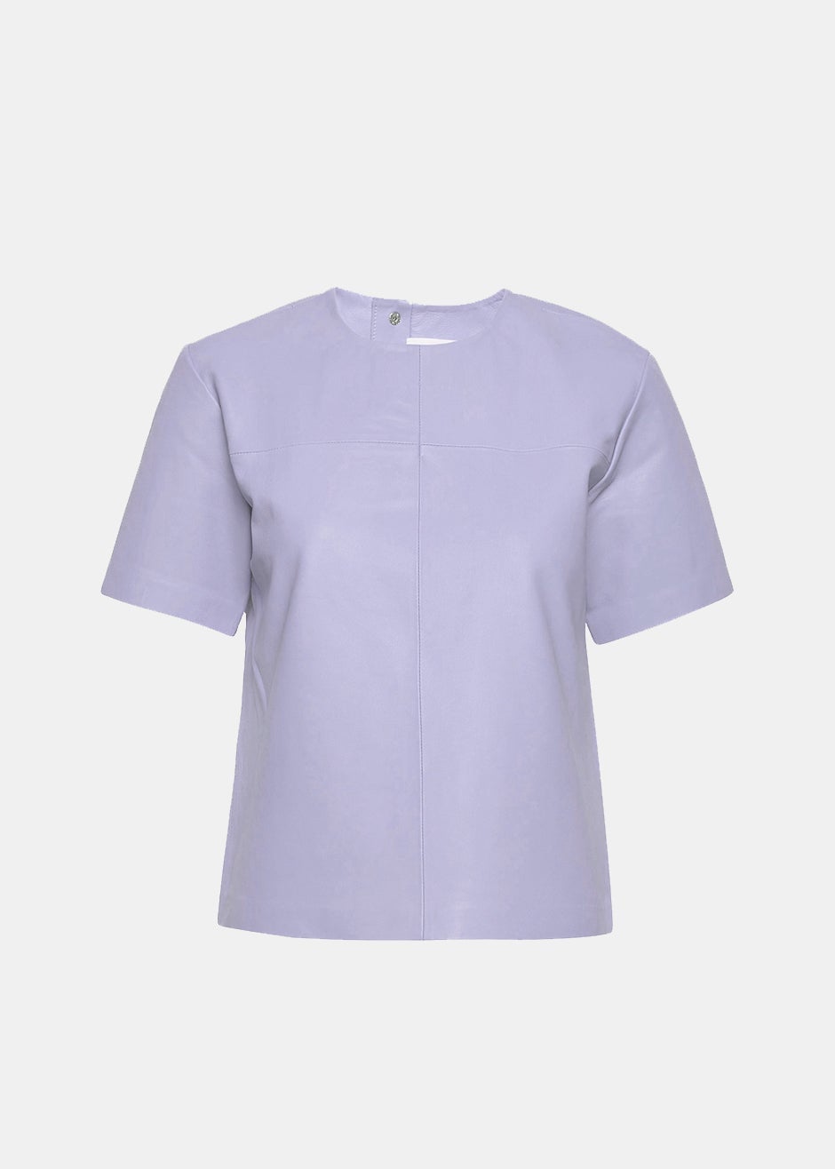 REMAIN Audrey Leather Shirt - Pastel Lilac - 6