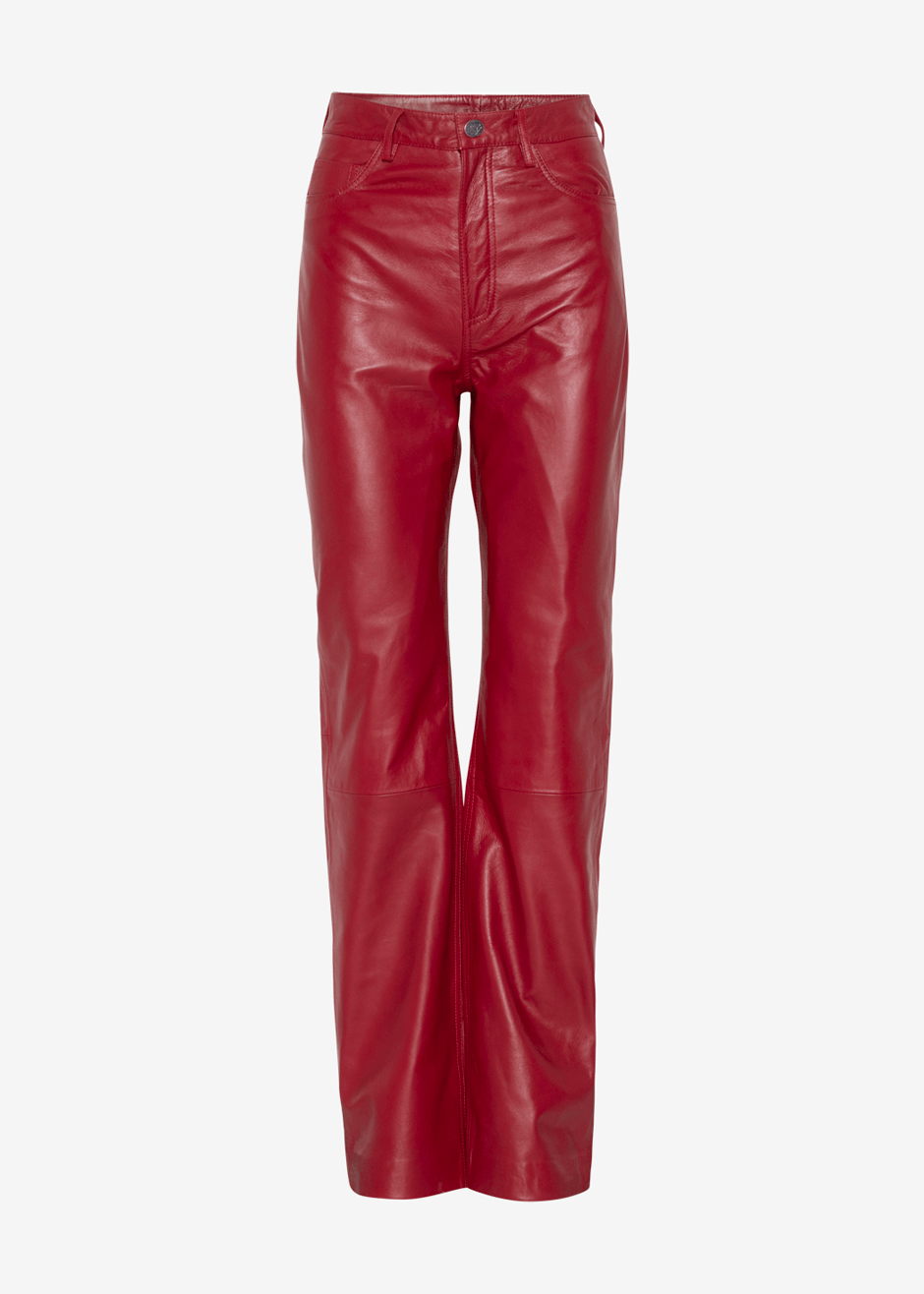 REMAIN Pants Crunchy Leather - Chili Pepper - 11