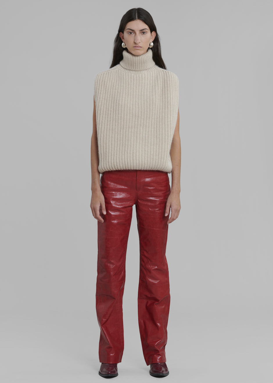 REMAIN Pants Crunchy Leather - Chili Pepper - 5