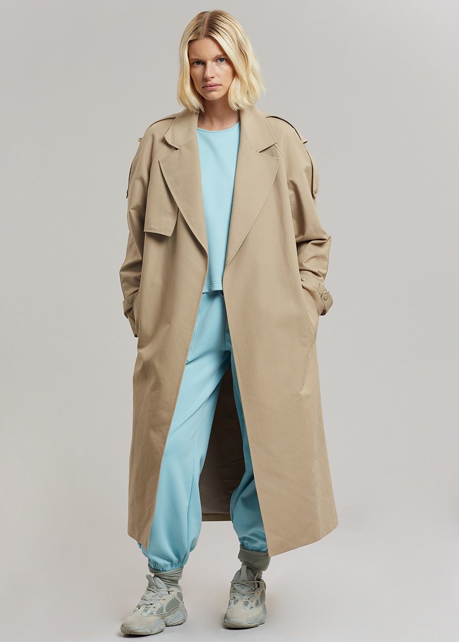 Rhodes Trench Coat - Natural - 9