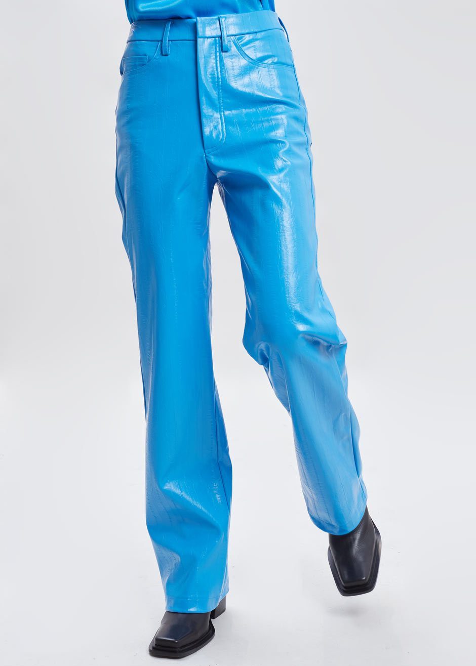Rotie High Waist Vinyl Pants by ROTATE in Blithe - 2