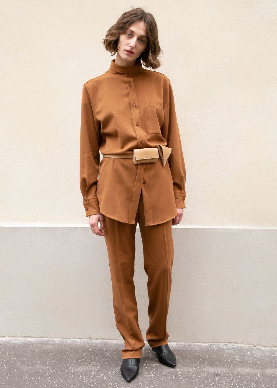 Slim Twill Trousers - Russet - 5