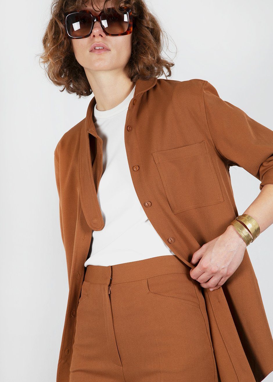 Slim Twill Trousers - Russet - 7