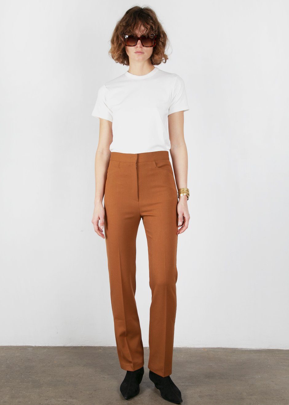 Slim Twill Trousers - Russet - 4