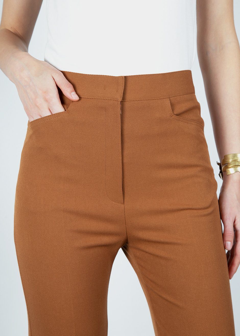 Slim Twill Trousers - Russet - 8