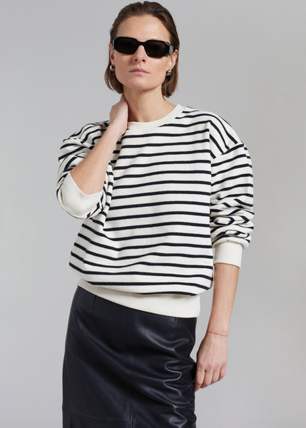 Saint Stripe Sweater Black White Stripe Frankie Shop Europe