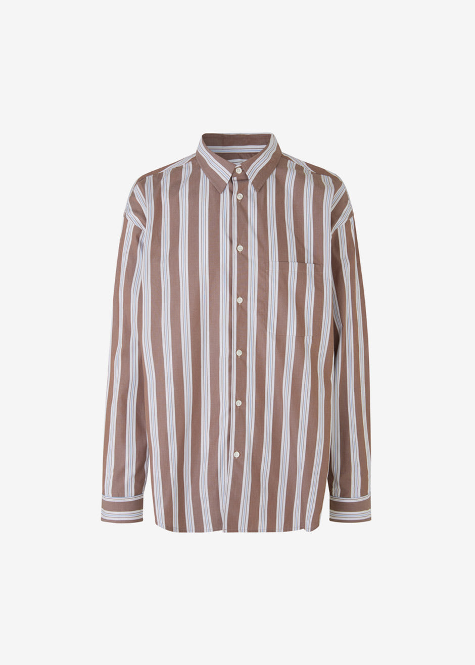 Samsøe & Samsøe Marley Shirt - Brown Stripe - 11