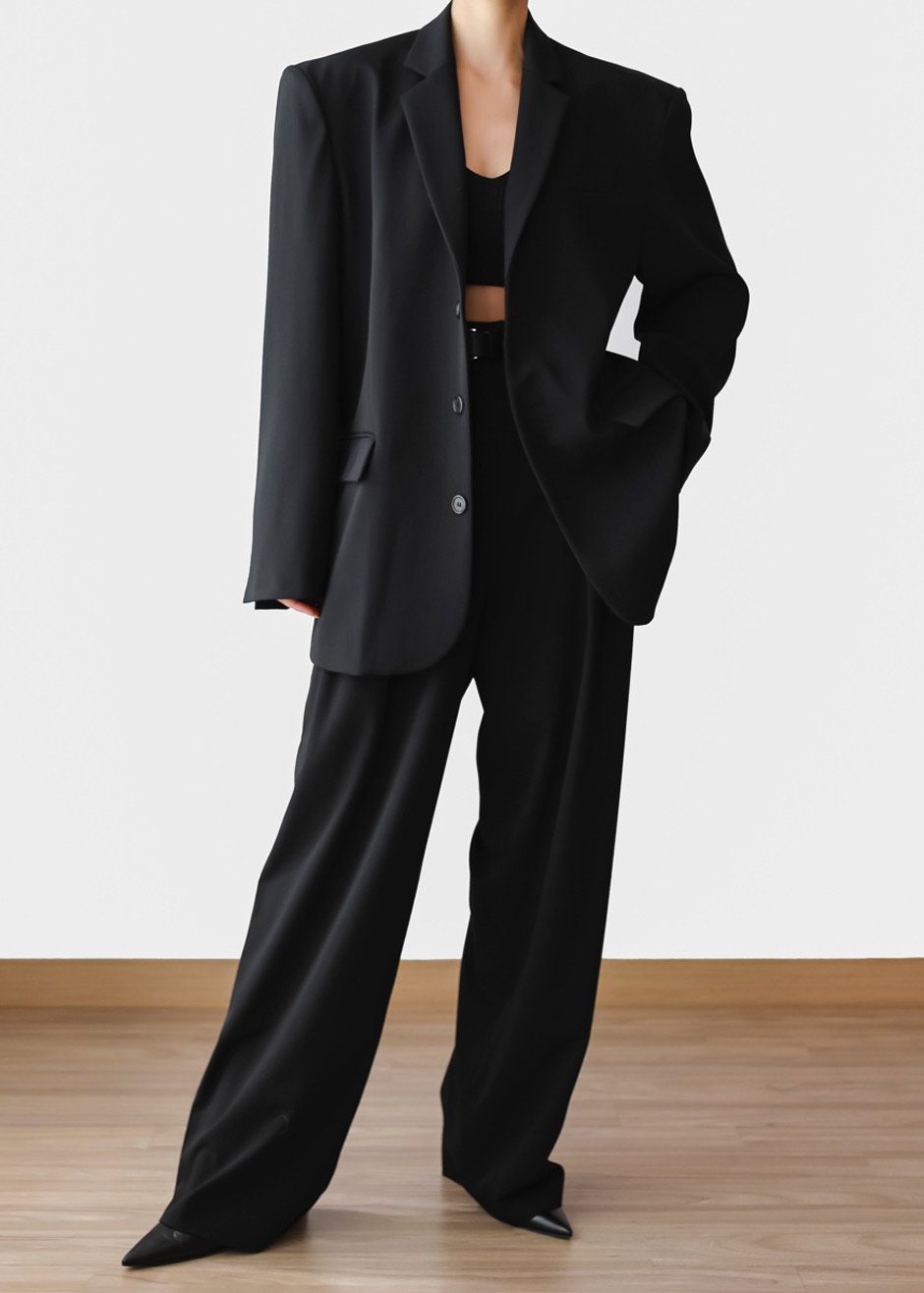 tatara　THE FRANKIE SHOP TANSY 黒 ジャケット Tansy Oversized Blazer - Black – The Frankie Shop
