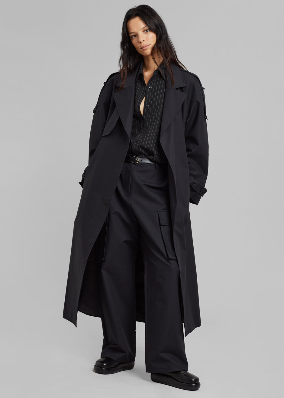 Suzanne Trench Coat - Black - 5