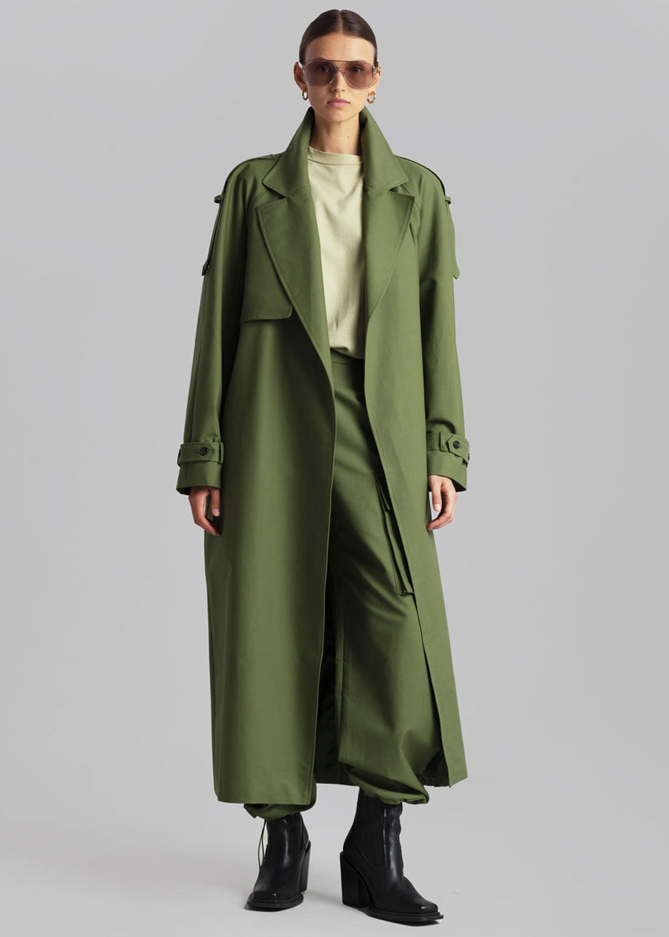 Suzanne Trench Coat - Olive - 6