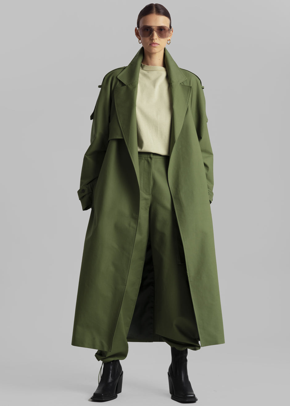 Suzanne Trench Coat - Olive - 5