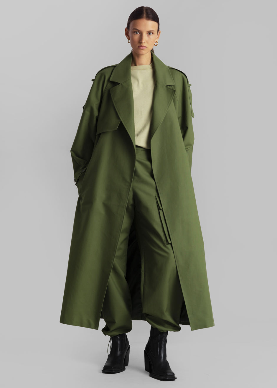 Suzanne Trench Coat - Olive - 3