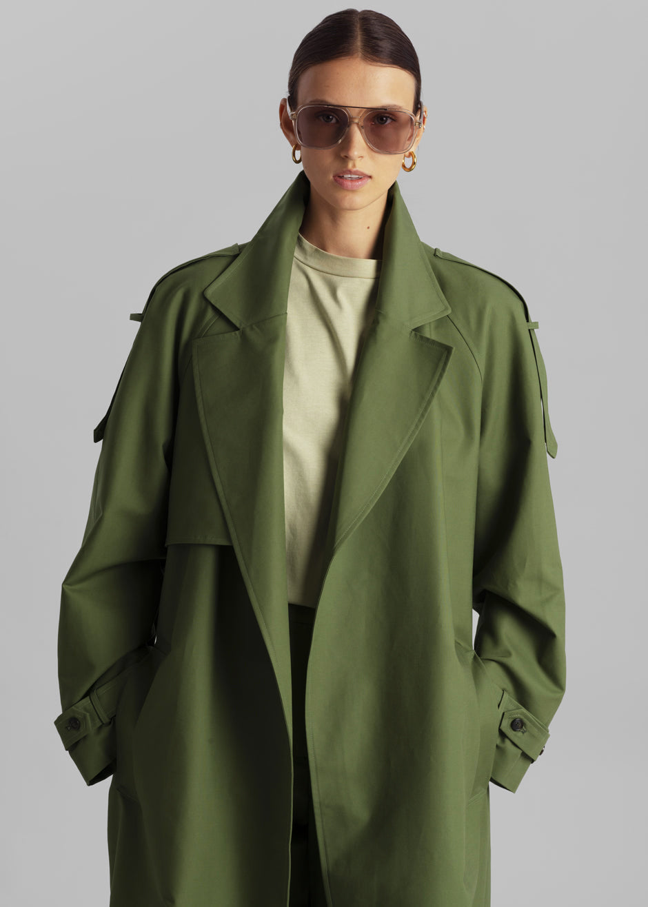 Suzanne Trench Coat - Olive - 4