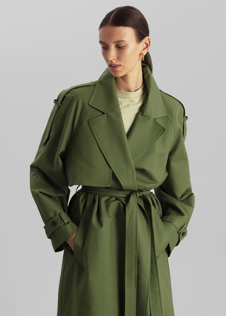 Suzanne Trench Coat - Olive