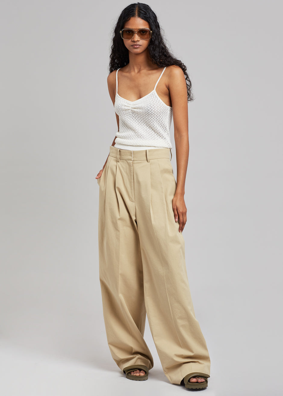 Tansy Cotton Pants - Camel - 6