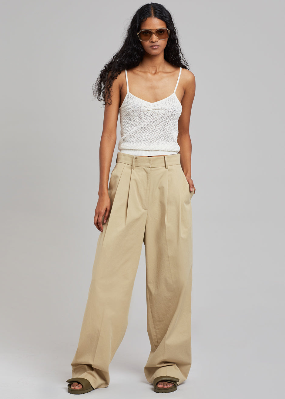 Tansy Cotton Pants - Camel - 3