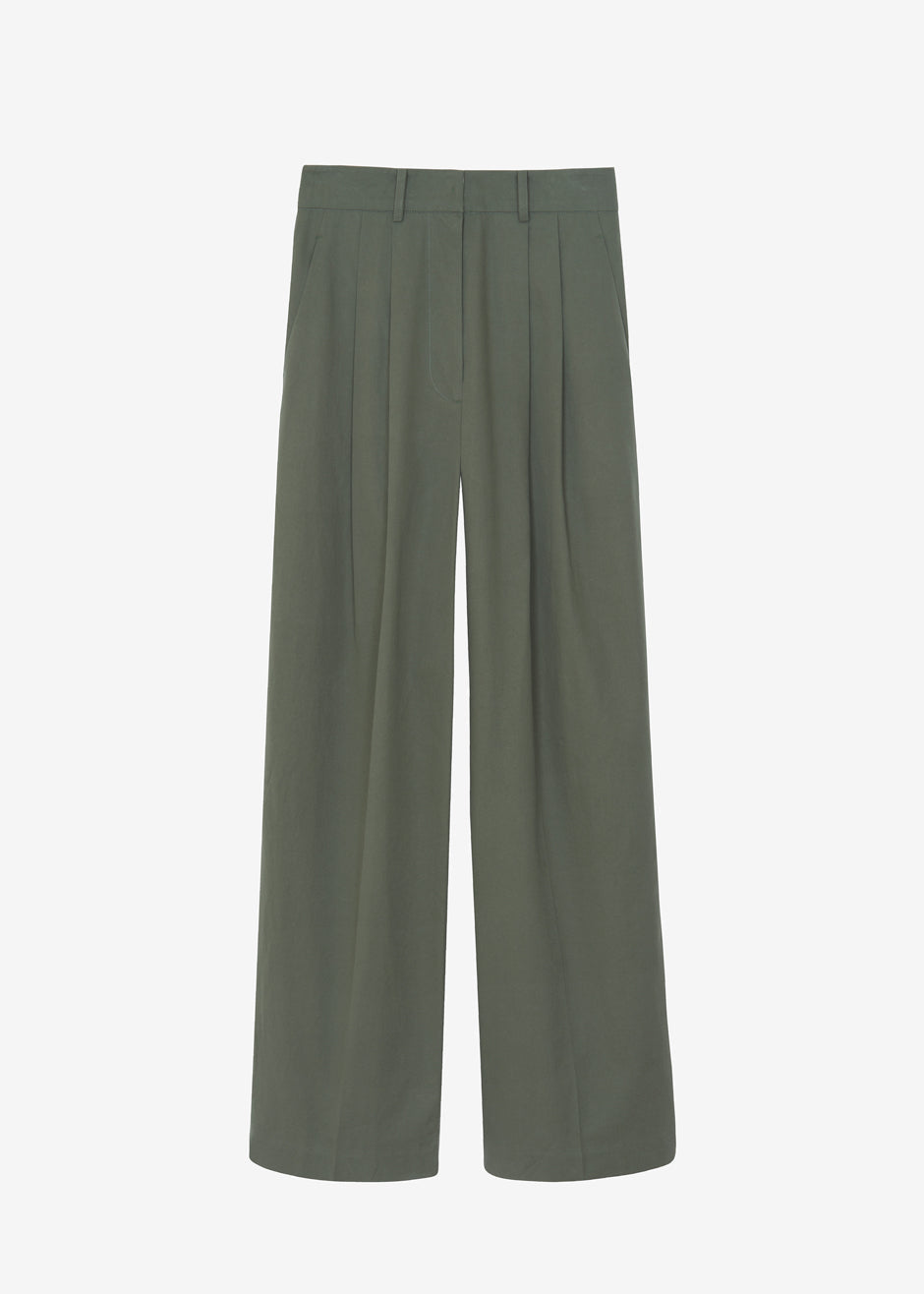 Tansy Cotton Pants - Olive - 6