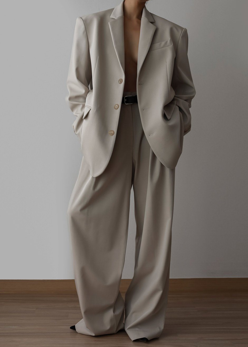 Shop the look image for Tansy Oversized Blazer - Beige