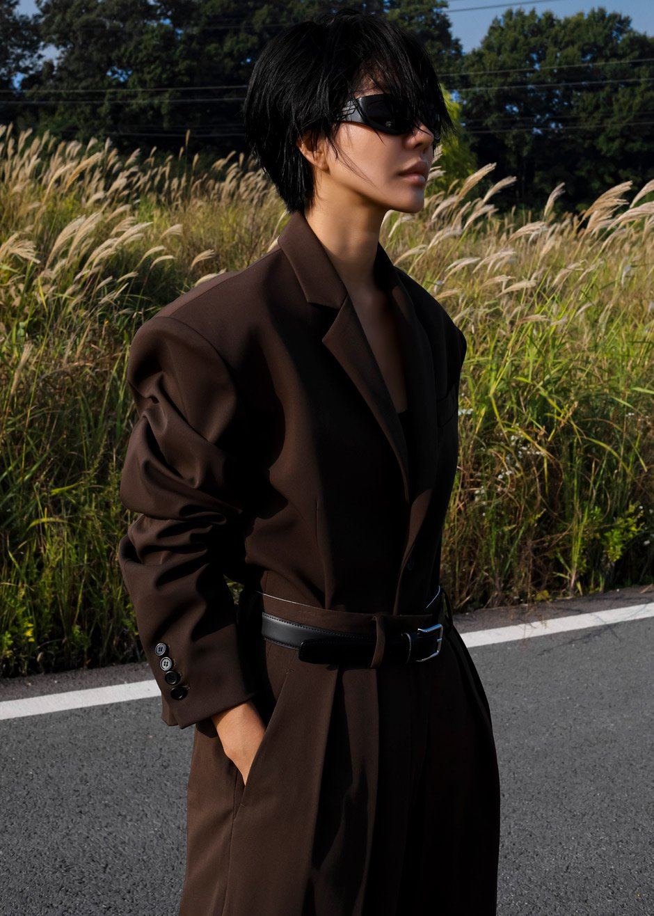 Tansy Oversized Blazer - Chocolate – The Frankie Shop Europe
