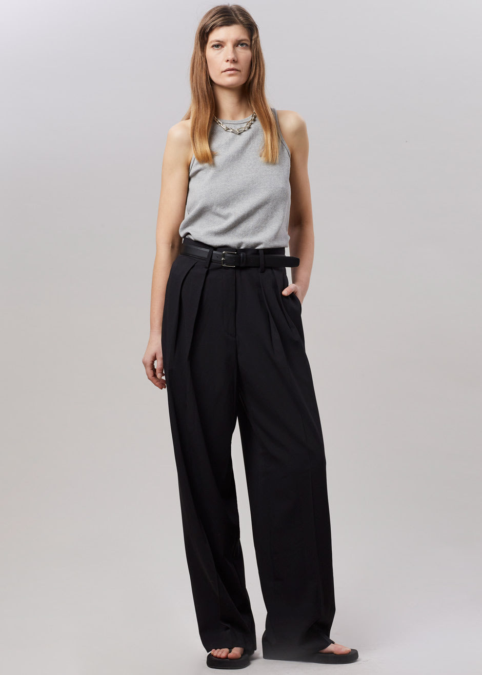 Rib-knit trousers - Black - Ladies | H&M IN