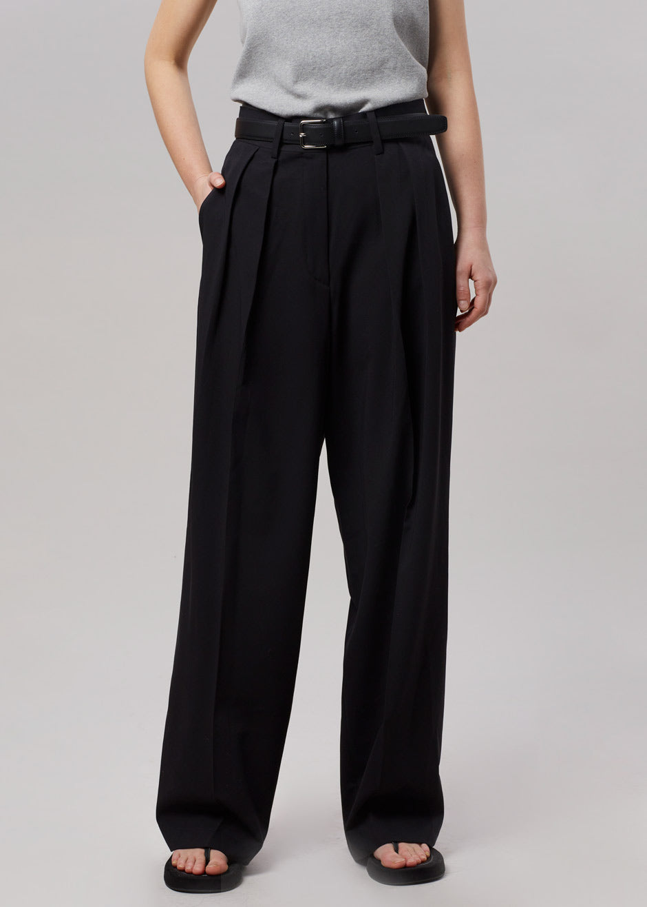 Pleated trousers - Black - Ladies | H&M IN