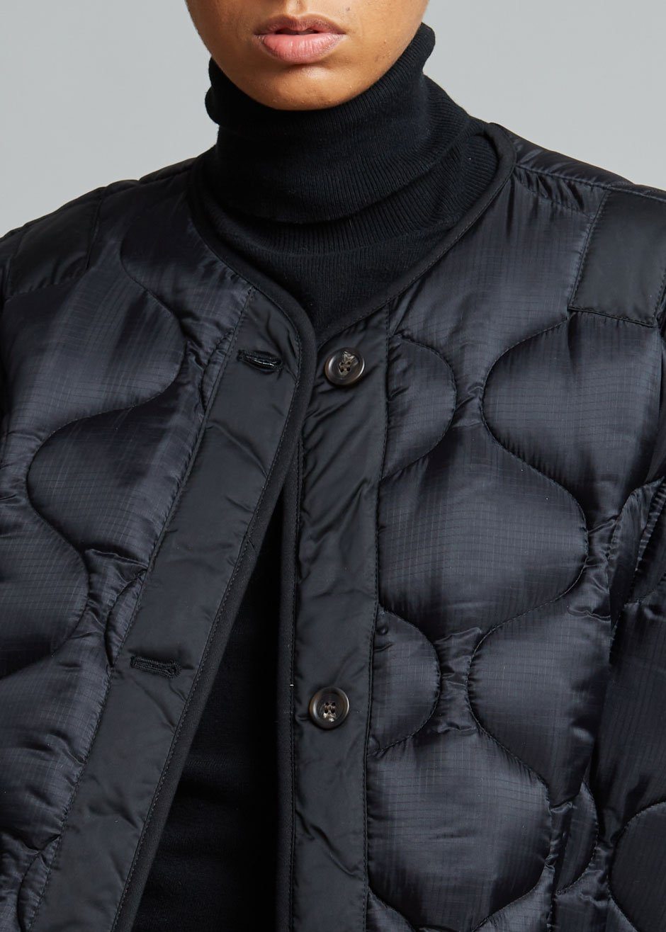 Teddy Quilted Jacket - Black - 4
