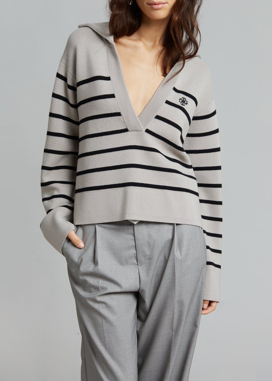 The Garment Marwari Sweater - Ecru/Black Stripe - 1