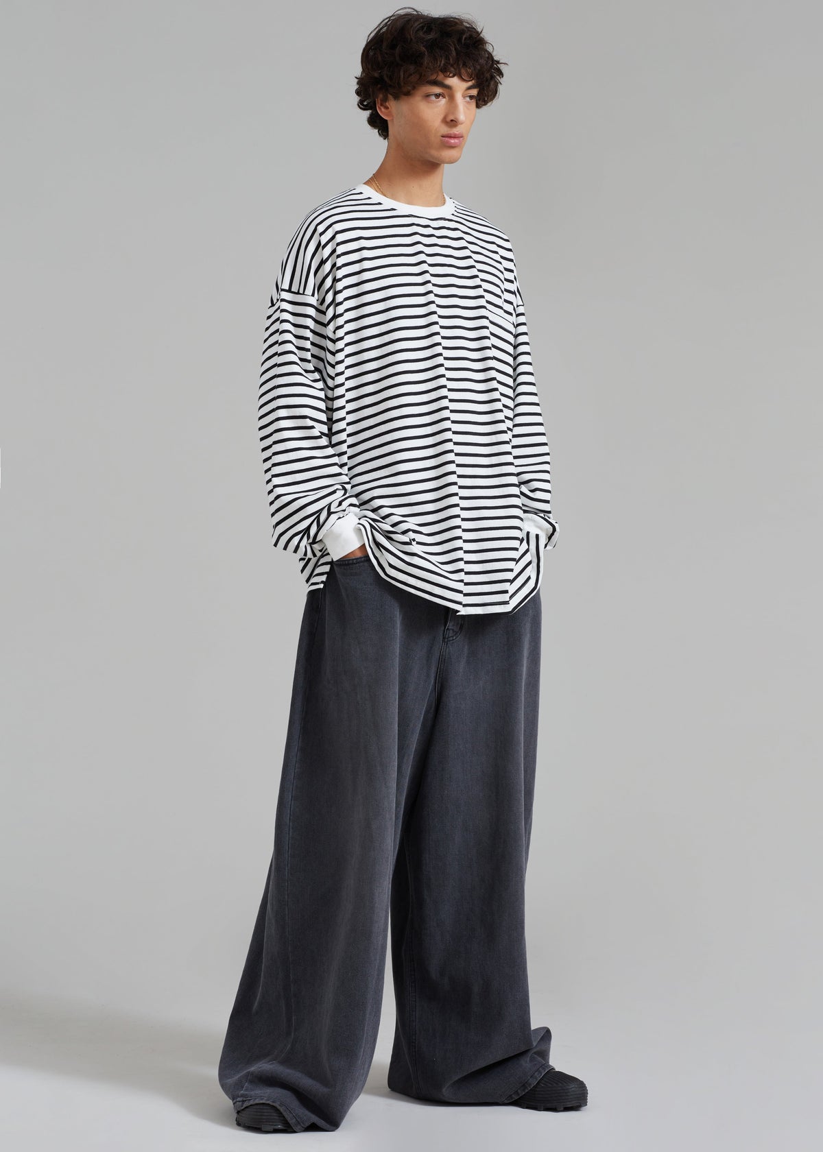 Cody Pocket Tee - Black/White Stripe - 13
