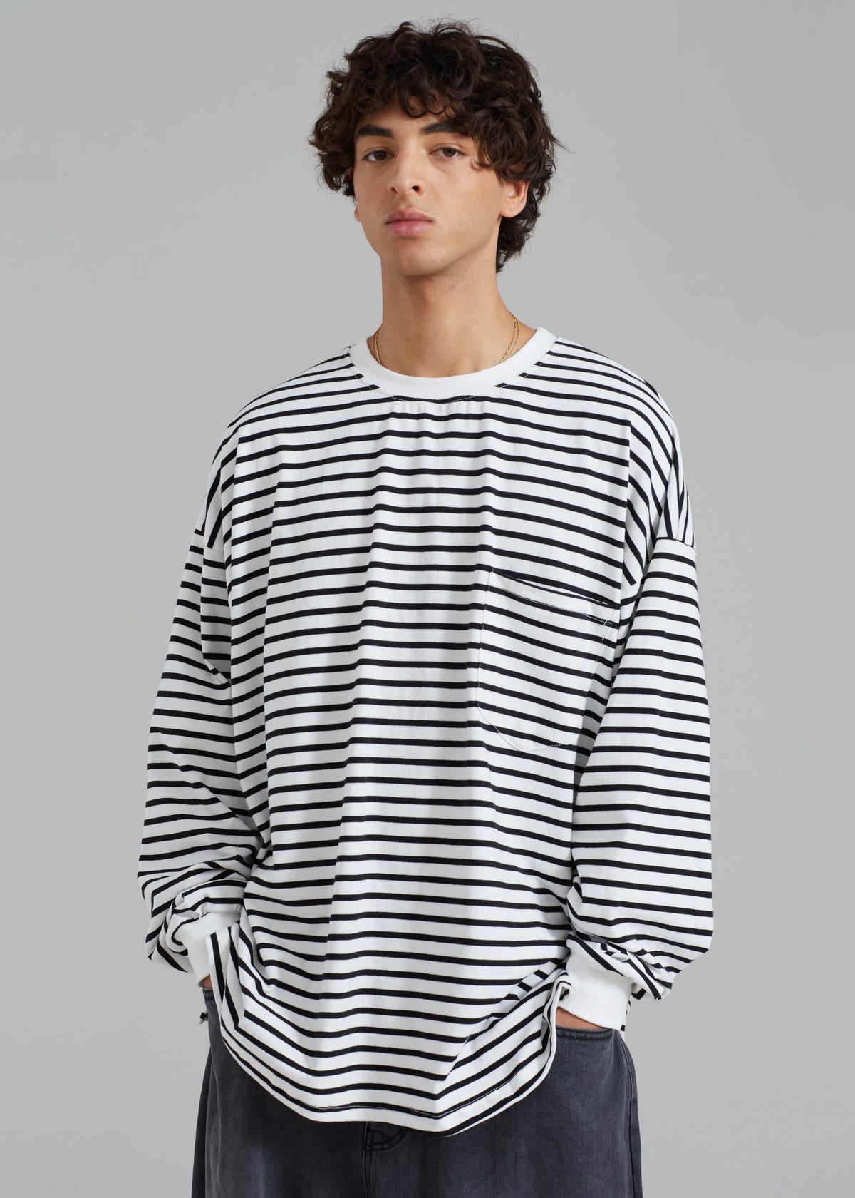 Cody Pocket Tee - Black/White Stripe - 7 - Cody Pocket Tee - Black/White Stripe [gender-male]