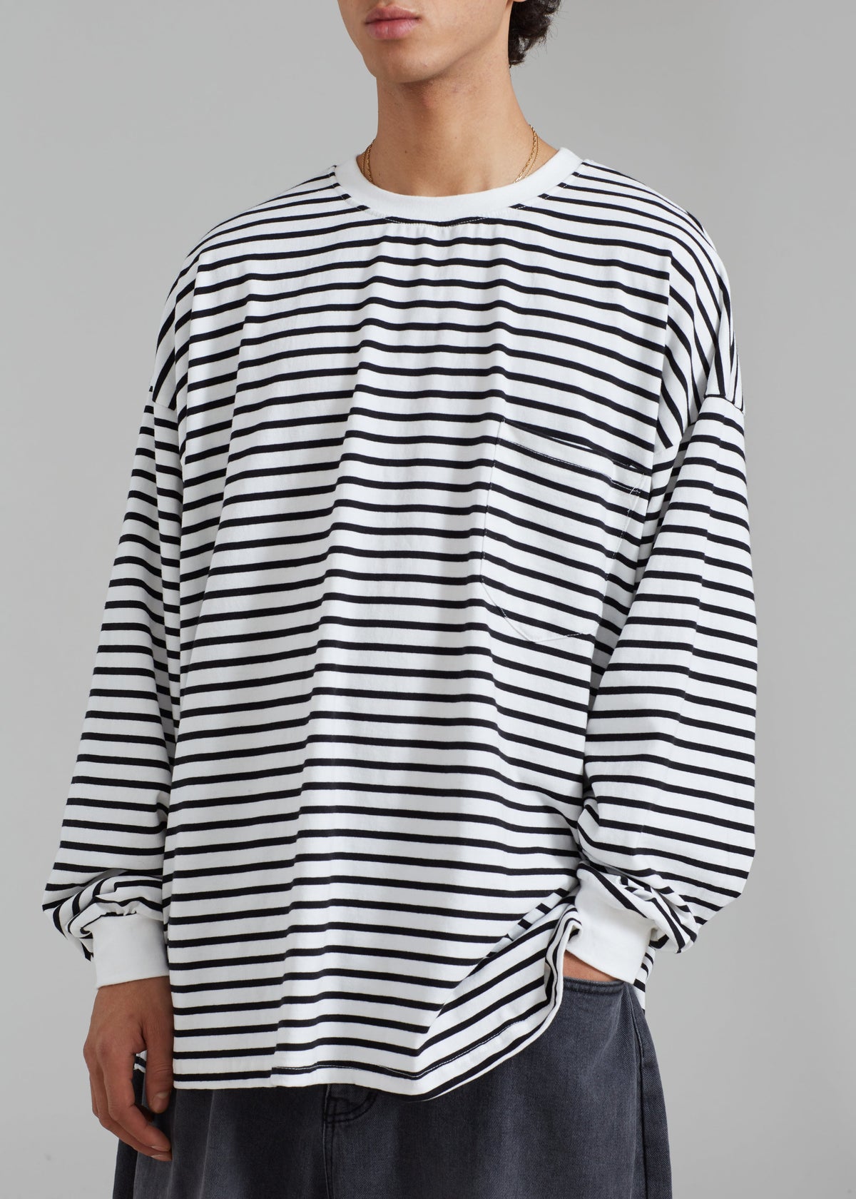 Cody Pocket Tee - Black/White Stripe - 11