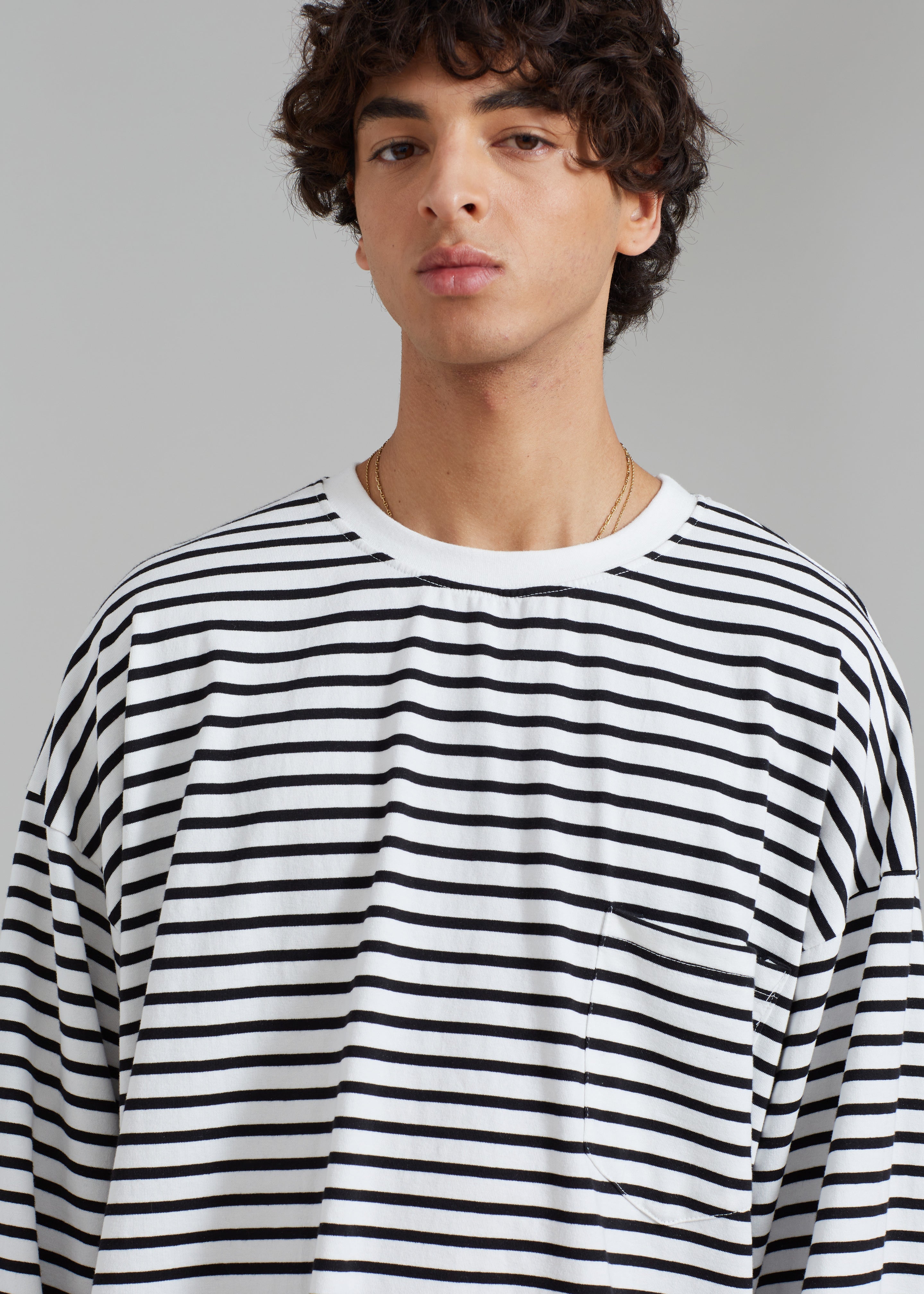 Cody Pocket Tee - Black/White Stripe - 9