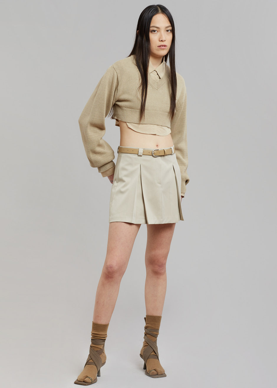 Titou Cropped Sweater - Taupe - 7