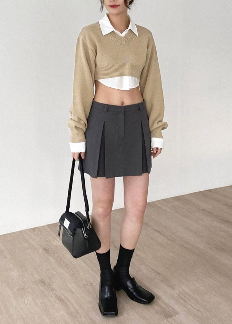 Titou Cropped Sweater - Taupe - 3