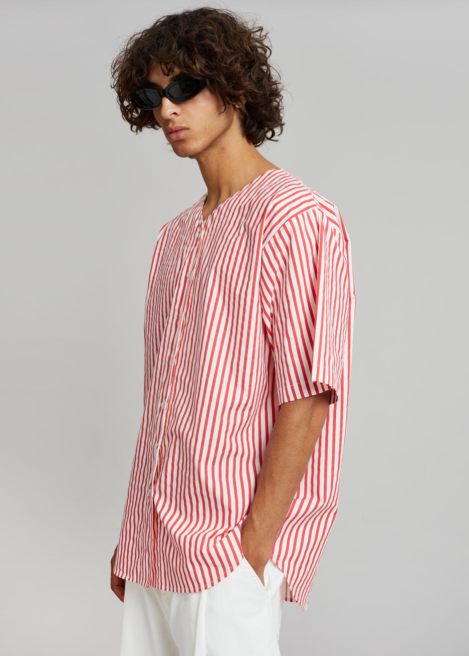 Tom Baseball Shirt - Red Stripe - 6