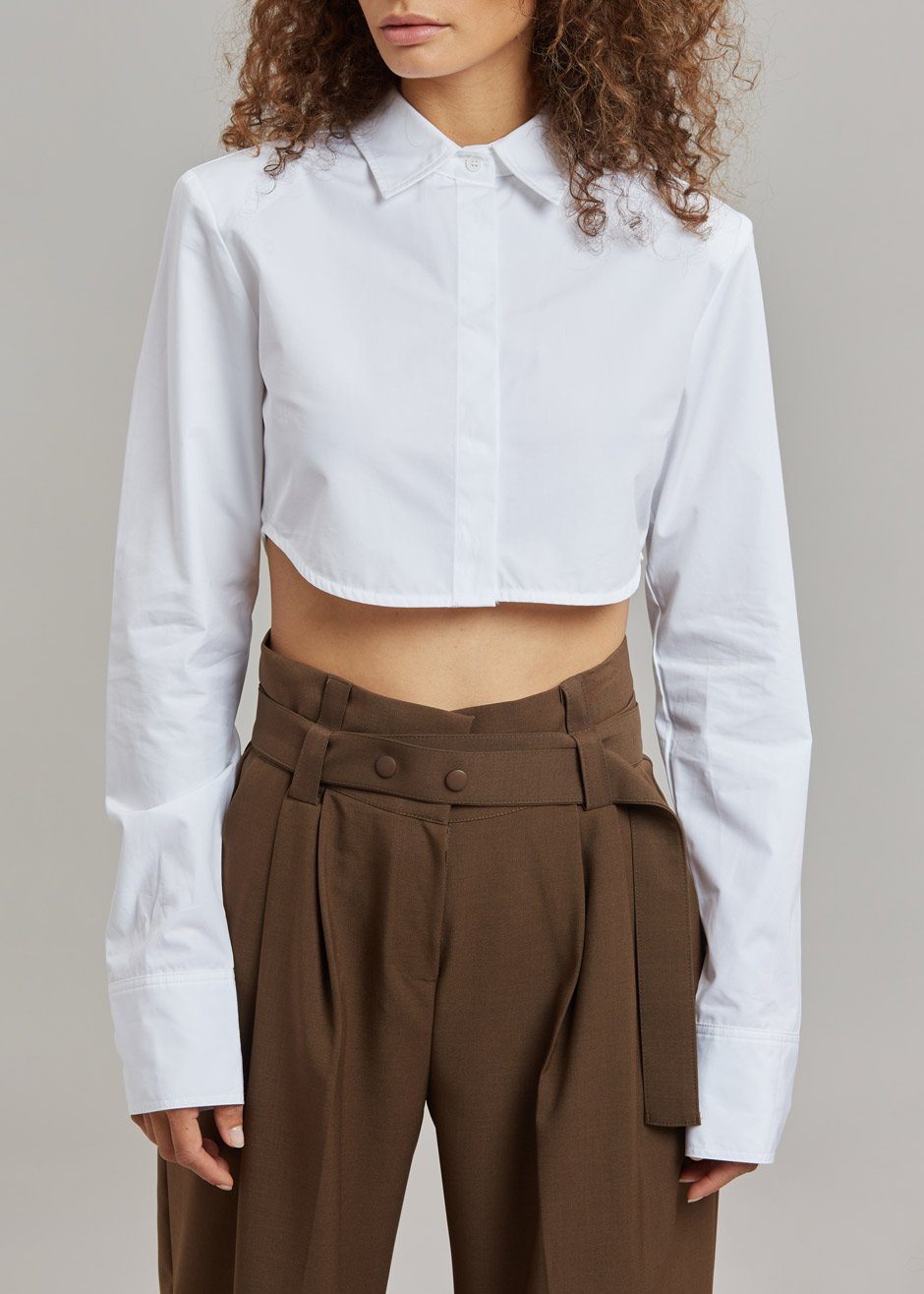 Uma Cropped Shirt - White - 7