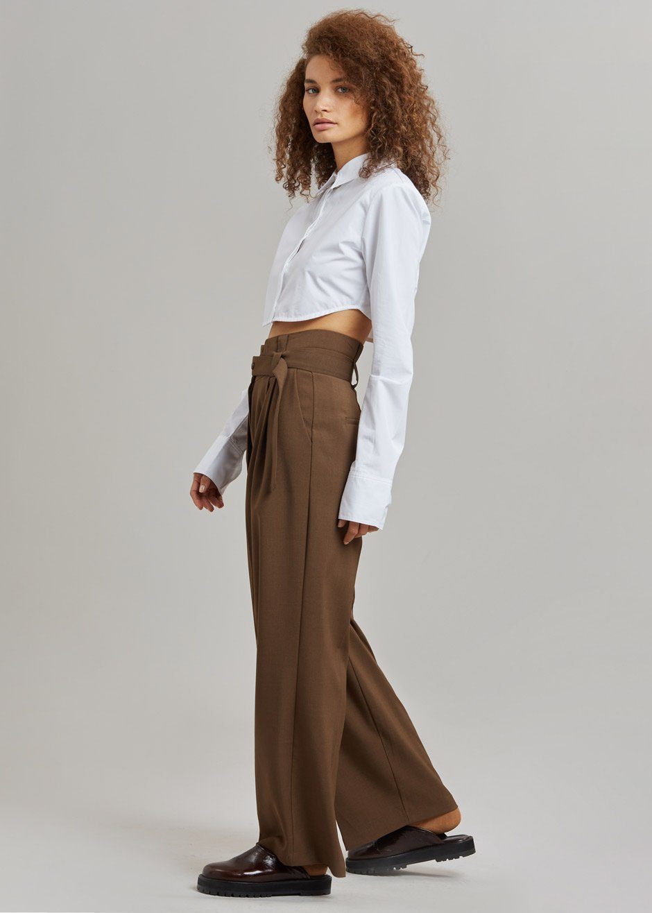 Uma Cropped Shirt - White - 8