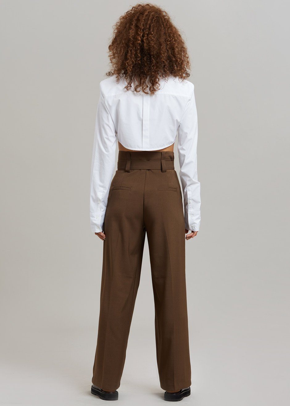 Uma Cropped Shirt - White - 10