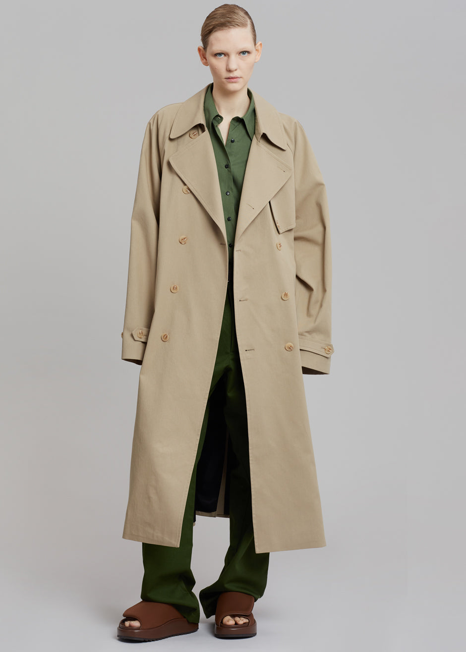 Umi Belted Trench Coat - Beige - 8