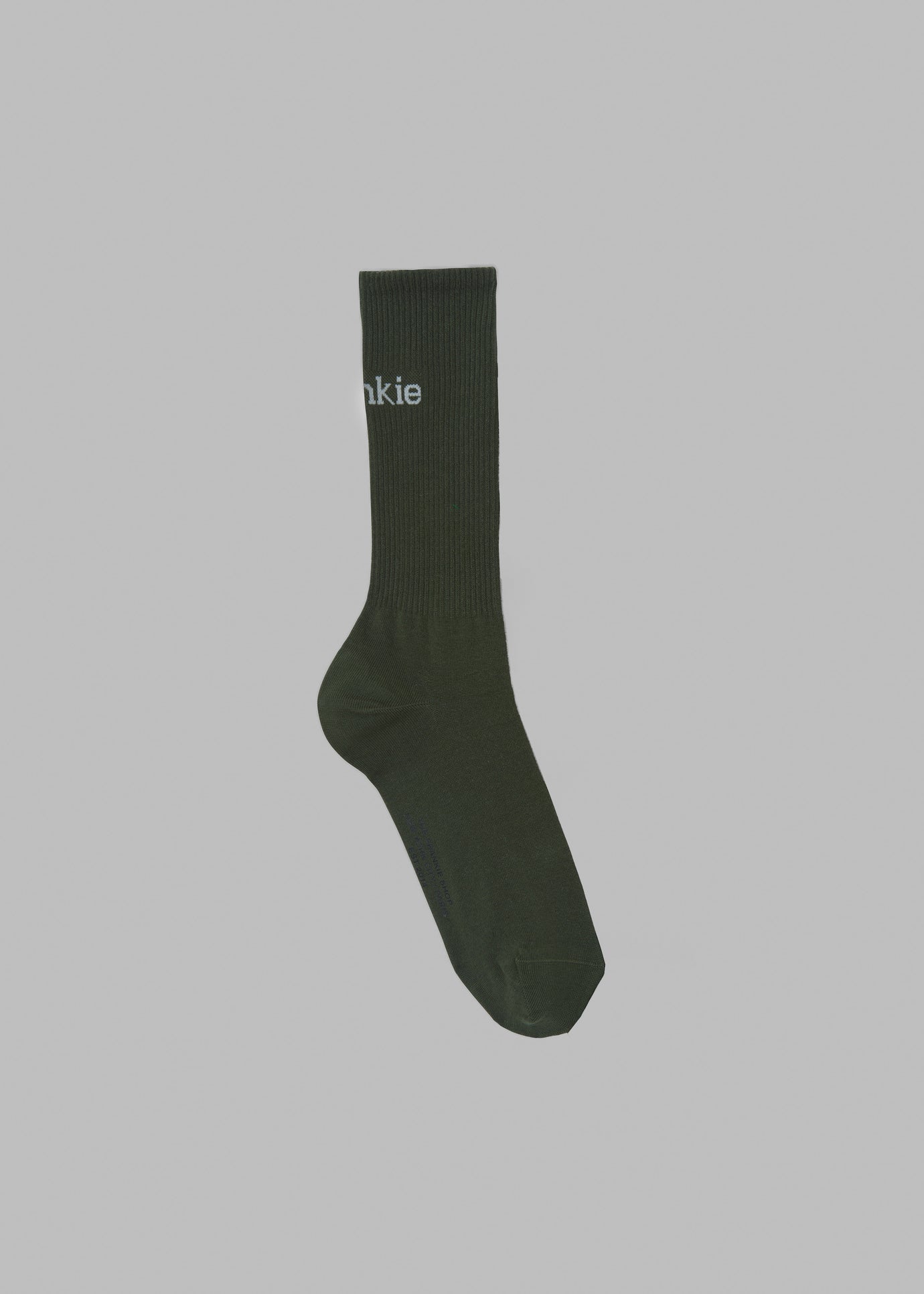 Frankie in English Ribbed Socks - Army Green - 1